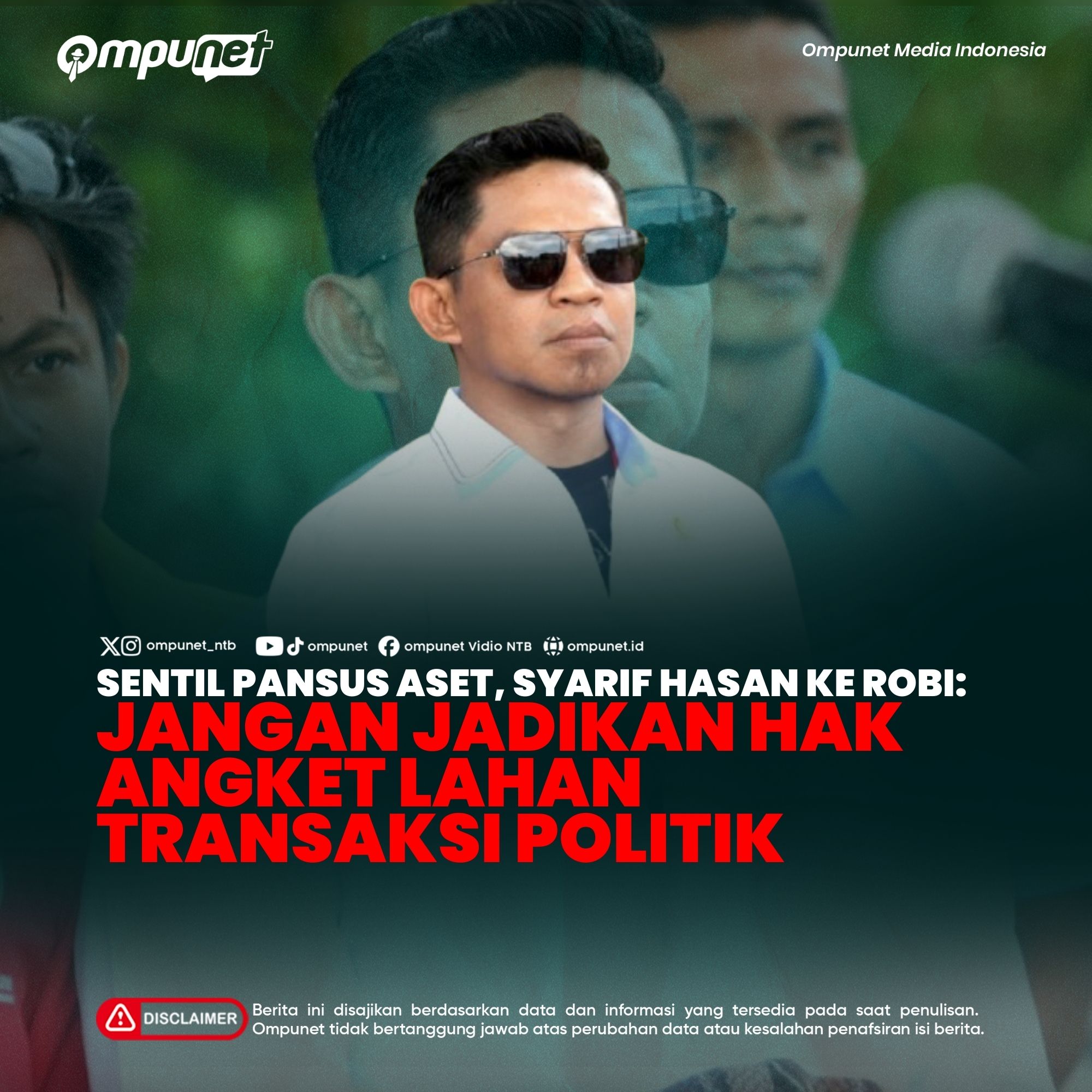 Sentil Pansus Aset, Syarif Hasan ke Robi: Jangan Jadikan Hak Angket ...