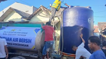 BBWS Nusa Tenggara I Mataram Salurkan 10.000 Liter Air Bersih Tangani Bencana Kekeringan di Kota Bima